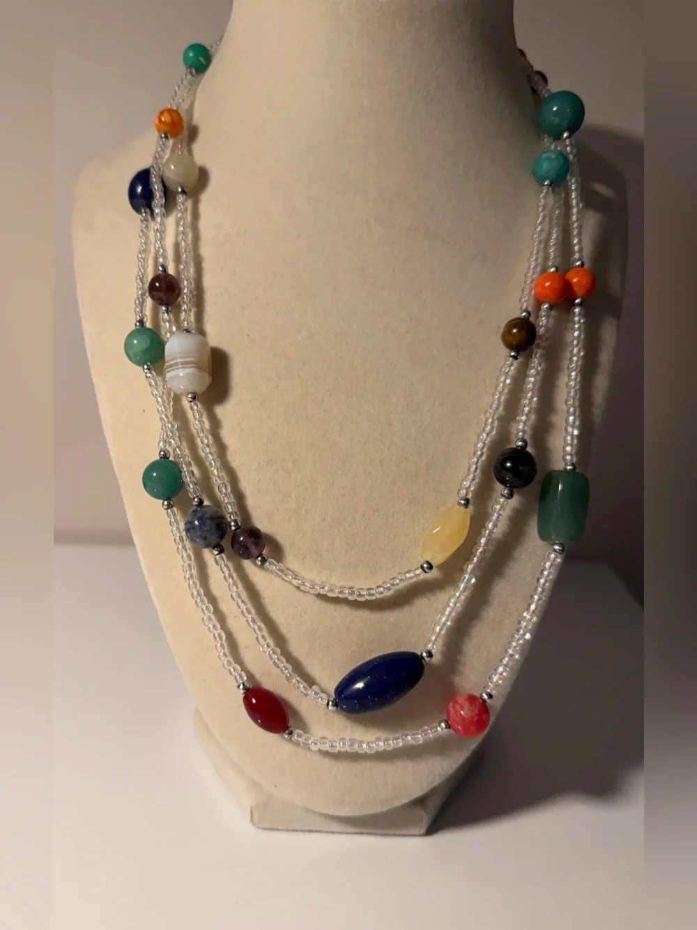 Multi-Color Beaded Layered Necklace - Women Jewelry